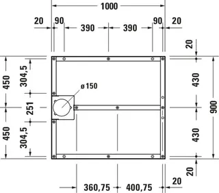 Duravit Fußgestell für Stonetto Duschwanne 1000x900mm – Bild 5