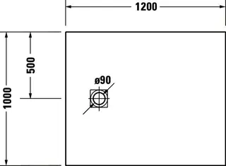 Duravit Sustano Duschwanne R.Ek 1200x1000x30 Mineralguss,Weiß – Bild 3