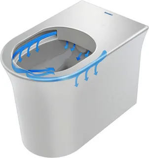 Duravit Stand-WC White Tulip, 580mm, Weiß rimless, TS, Abg.waagr., btw – Bild 4
