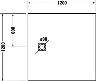 Duravit Sustano Duschwanne Quadr.1200x1200x30 Mineralguss,Hellgrau Matt – Bild 5
