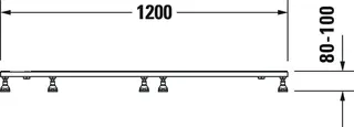 Duravit Fußgestell für Stonetto Duschwanne 1200x1000mm – Bild 3