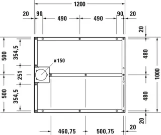Duravit Fußgestell für Stonetto Duschwanne 1200x1000mm – Bild 4