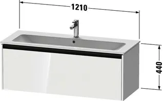 Duravit WTU wandh. Ketho 2, 1 Auszug 440x1210x480mm, Weiß Matt – Bild 2