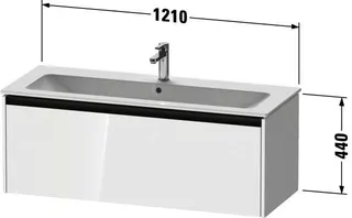 Duravit WTU wandh. Ketho 2, 1 Auszug 440x1210x480mm, Weiß Matt – Bild 3