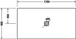 Duravit Sustano Duschwanne R.Ek 1700x900x30 Mineralguss,Weiß – Bild 3