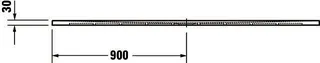 Duravit Sustano Duschwanne R.Ek 1800x800x30 Mineralguss,Cream Matt – Bild 5