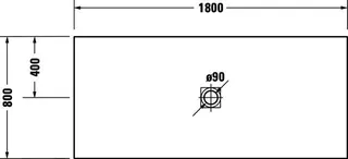 Duravit Sustano Duschwanne R.Ek 1800x800x30 Mineralguss,Weiß – Bild 4