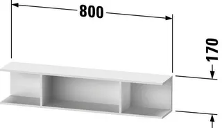Duravit Wandregal Ketho.2 150x800x170mm, Nussbaum Natur – Bild 2