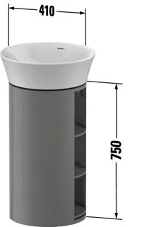 Duravit WTU White Tulip bodenst. 751x350x410mm, Weiß Seidenmatt – Bild 4