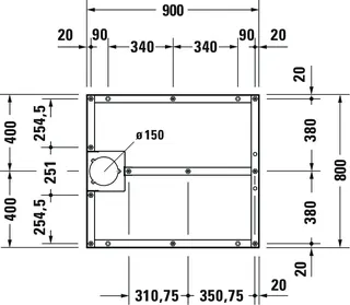 Duravit Fußgestell für Stonetto Duschwanne 900x800mm – Bild 2