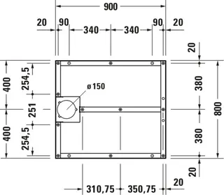 Duravit Fußgestell für Stonetto Duschwanne 900x800mm – Bild 3