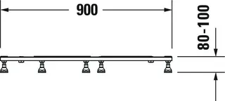 Duravit Fußgestell für Stonetto Duschwanne 900x800mm – Bild 4