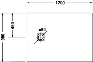 Duravit Sustano Duschwanne R.Ek 1200x900x30 Mineralguss,Hellgrau Matt – Bild 3