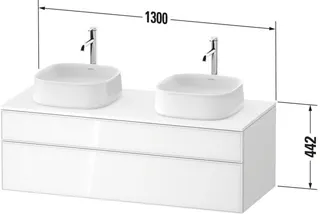 Duravit Konsolen-WTU wh. Zencha 550x1300x442mm Eiche Natur/Graphit Super – Bild 2