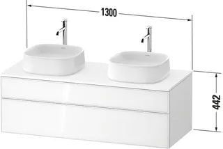 Duravit Konsolen-WTU wh. Zencha 550x1300x442mm Eiche Natur/Graphit Super – Bild 3