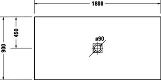 Duravit Sustano Duschwanne R.Ek 1800x900x30 Mineralguss,Cream Matt – Bild 5