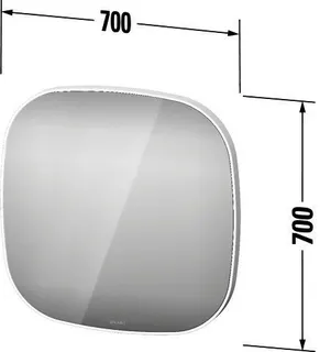 Duravit Spiegel Zencha 50x500x500mm 220-240V mit Spiegelheiz. EEK C – Bild 3