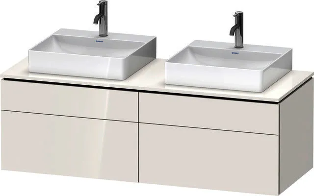 Duravit Konsolen-WTU wh L-Cube 550x1400x482mm Weiß Hochglanz dekor 2 Ausz 2 Schubk