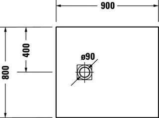 Duravit Sustano Duschwanne R.Ek 900x800x30 Mineralguss,Weiß – Bild 5