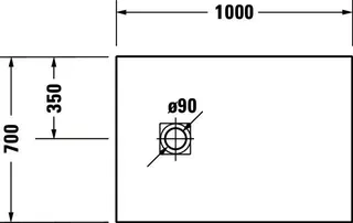 Duravit Sustano Duschwanne R.Ek 1000x700x30 Mineralguss,Weiß Matt – Bild 4