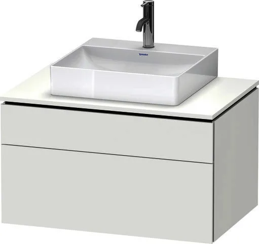 Duravit Konsolen-WTU wandhängend L-Cube 550x8 00x482mm Weiß Matt 1 Ausz. 1 Schubk.