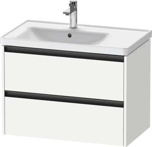 Duravit WTU wandh. K2, 2 Schubk., Becken L. 549x784x455, Weiß Matt