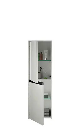 Duravit Halbhochschrank 1320x400x240mm, Weiß Matt/Weiß Matt, TA links