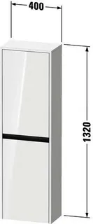 Duravit Halbhochschrank 1320x400x240mm, Weiß Matt/Weiß Matt, TA links – Bild 4