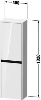 Duravit Halbhochschrank 1320x400x240mm, Weiß Matt/Weiß Matt, TA links – Bild 3