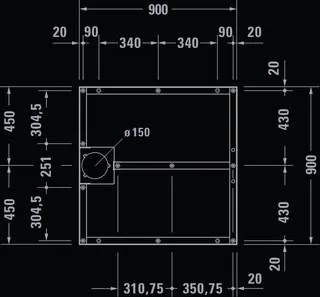 Duravit Fußgestell für Stonetto Duschwanne 900x900mm – Bild 5