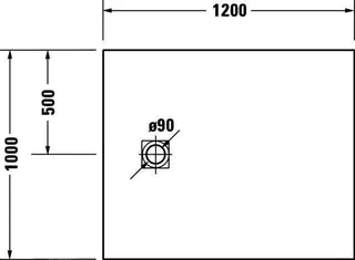 Duravit Sustano Duschwanne R.Ek 1200x1000x30 Mineralguss,Weiß Matt – Bild 3