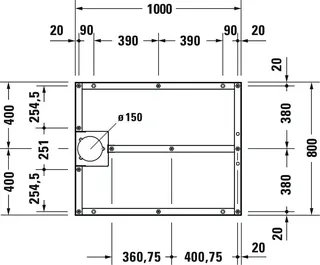 Duravit Fußgestell für Stonetto Duschwanne 1000x800mm – Bild 2