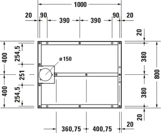 Duravit Fußgestell für Stonetto Duschwanne 1000x800mm – Bild 5