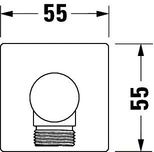 Duravit Wandanschlussbogen 55x102 Eck. Schwarz Matt – Bild 2