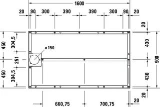 Duravit Fußgestell für Stonetto Duschwanne 1600x900mm – Bild 4