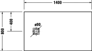 Duravit Sustano Duschwanne R.Ek 1400x800x30 Mineralguss,Dunkelgrau Matt – Bild 5