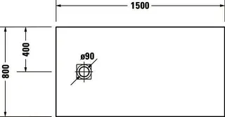 Duravit Sustano Duschwanne R.Ek 1500x800x30 Mineralguss,Weiß – Bild 3