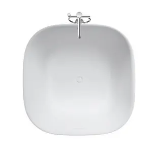 Duravit Zencha Badewanne Quadr 1250x1250, Freist. Mineral,Nahtl.VK, Rückensch.umlauf.,Weiß – Bild 2