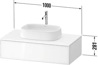 Duravit Konsolen-WTU wh. Zencha 550x1000x281mm Eiche Schwarz/Graphit Sup – Bild 3
