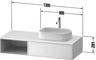 Duravit Kon.-WTU wandh. Zencha 550x1300x281mm Weiß/Weiß Supermatt 1 Ausz. – Bild 2