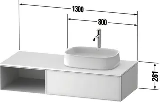 Duravit Kon.-WTU wandh. Zencha 550x1300x281mm Weiß/Weiß Supermatt 1 Ausz. – Bild 3