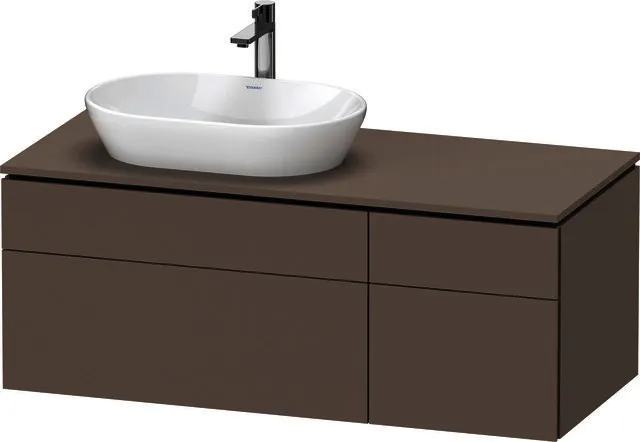 Duravit Konsolen-WTU wandhängend L-Cube 550x1 200x482mm Basalt Matt 2 Ausz. 2 Schubk.