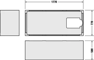 Duravit D-Neo Badewanne 1800x800,Einbauversion Rückenschr. 1 Pos.Variabel, Weiß – Bild 5