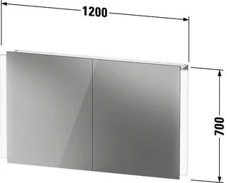 Duravit Spiegelschrank Ketho.2 157x1200x700mm 220-240V EEK C 2 Türen LKZ0 – Bild 2