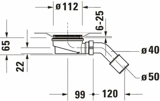 Duravit Sustano Duschwannenablauf,Durch.90mm Abgang waagrecht,30mm Sperrwasserh. – Bild 2
