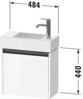 Duravit WTU wandh. Ketho 2, 1 Tür, TA l. 440x484x238mm, Basalt Matt – Bild 2