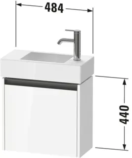 Duravit WTU wandh. Ketho 2, 1 Tür, TA l. 440x484x238mm, Basalt Matt – Bild 3