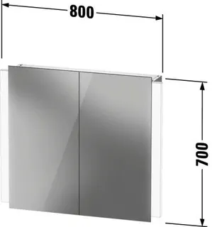 Duravit Spiegelschrank Ketho.2 157x800x700mm 220-240V EEK C 2 Türen LKZ0 – Bild 4