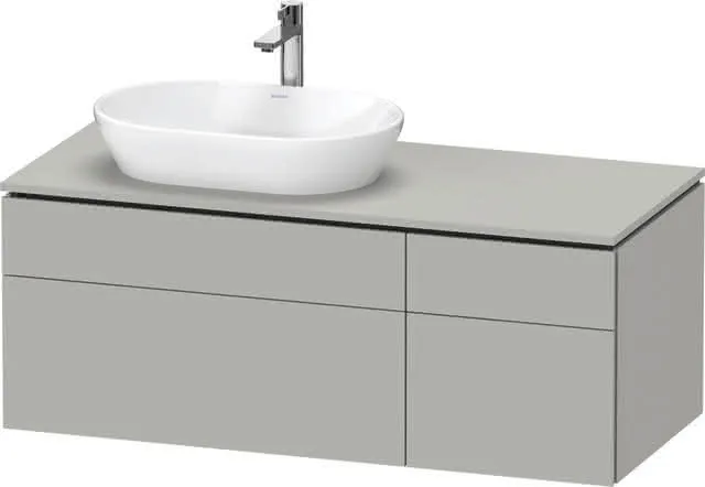 Duravit Konsolen-WTU wandh. L-Cube 550x1200x4 82mm Betongrau Matt 2 Ausz. 2 Schubk.
