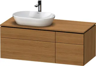 DU Konsolen-WTU wandhängend L-Cube 550x1 200x482mm Eiche Natur 2 Ausz. 2 Schubk.